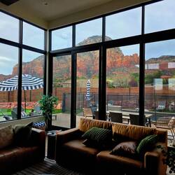 Living room & view--beautiful rental home!