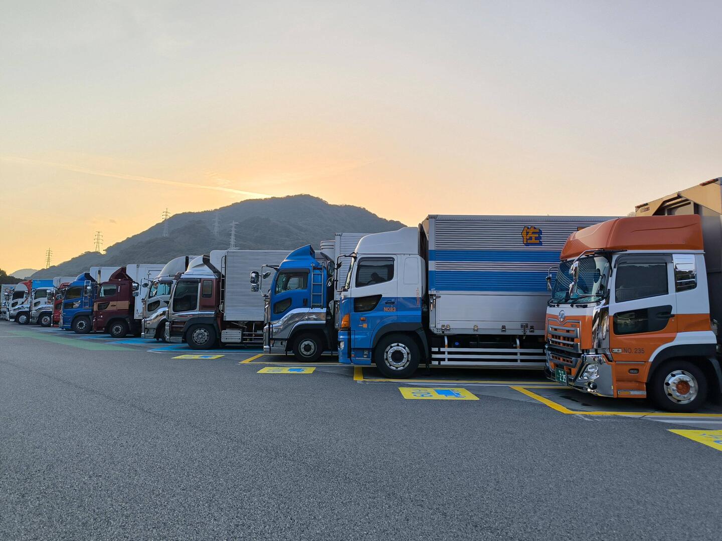 En esta zona habia muchisimos camiones