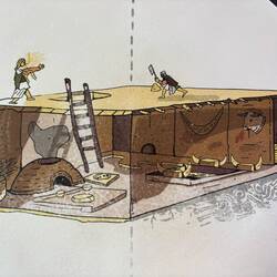 Disegno rappresentante l'abitazione