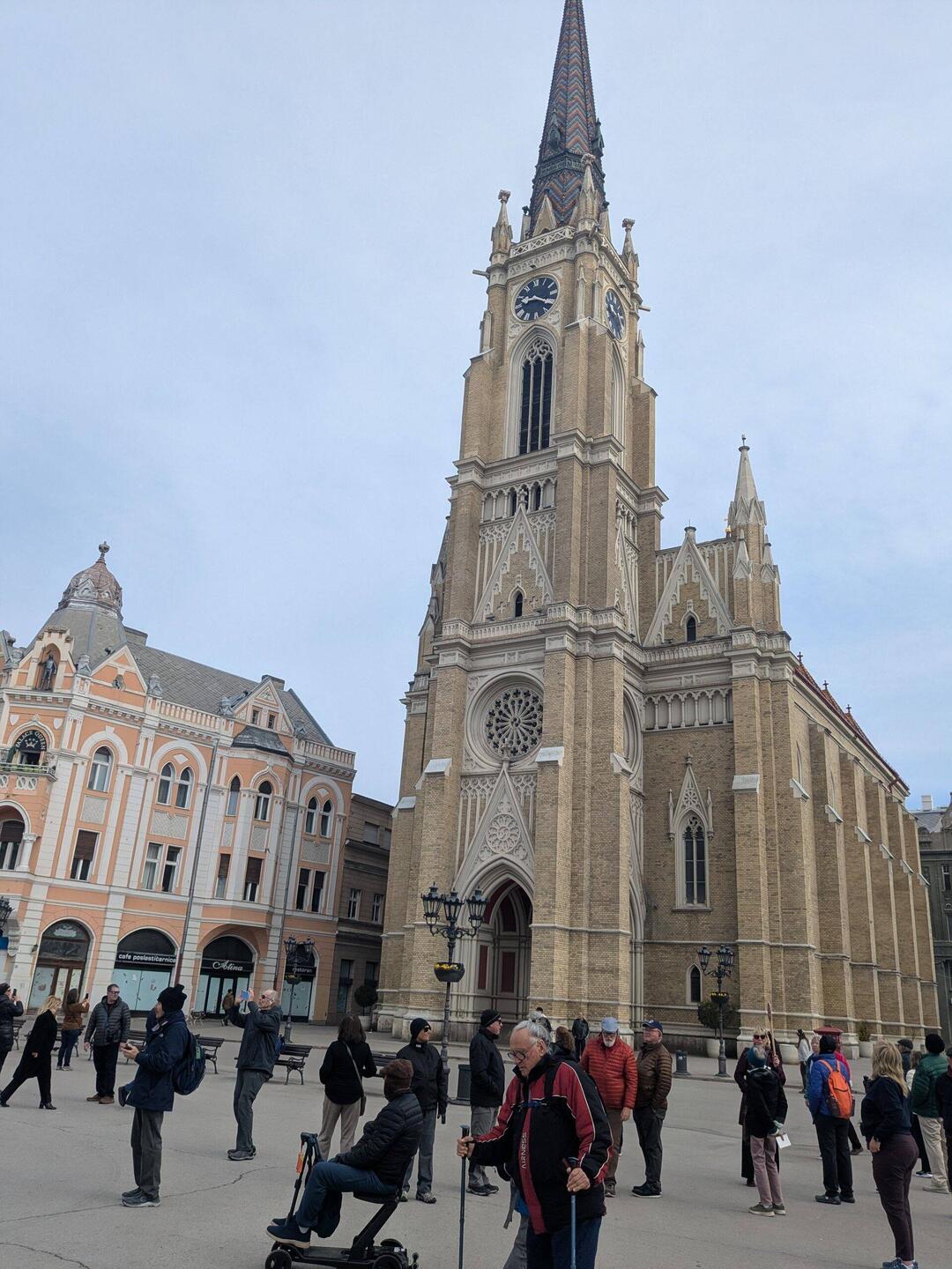 Love us tile on a roof or spire