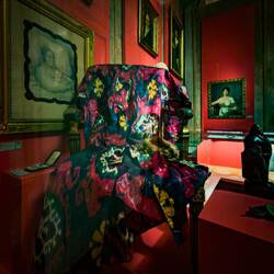 Sala del Gazebo ... Rossini memorabilia and sketch of him in his death bed — MIBdM.