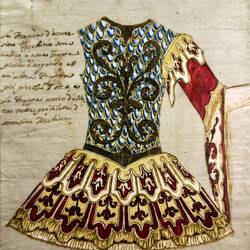 Sala all'Orientale ... watercolor sketch of a costume from an opera ... c. 1740 ... MIBdM — Bologna.