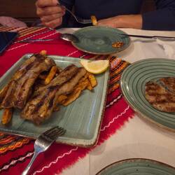 Dinner at the guesthouse