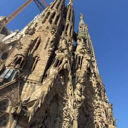 The eastern entrance to the Sagrada Familia depicting scenes from the Nativity.