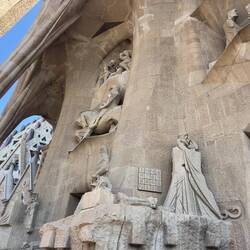 The western exit of the Sagrada Familia depicting scenes from the Passion.