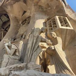 The western exit of the Sagrada Familia depicting scenes from the Passion.