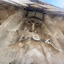 The western exit of the Sagrada Familia depicting scenes from the Passion.