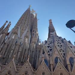 The exterior of the Sagrada Familia.