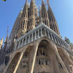 The western exit of the Sagrada Familia depicting scenes from the Passion.