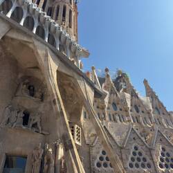 The western exit of the Sagrada Familia depicting scenes from the Passion.