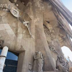 The western exit of the Sagrada Familia depicting scenes from the Passion.