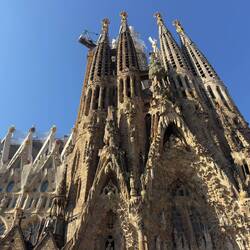 The eastern entrance to the Sagrada Familia depicting scenes from the Nativity.