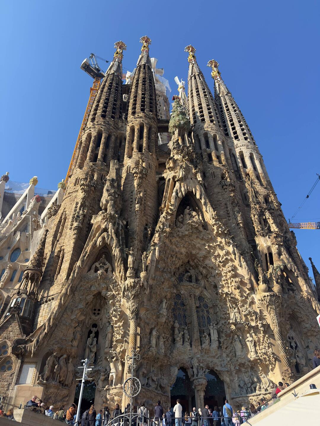 The eastern entrance to the Sagrada Familia depicting scenes from the Nativity.