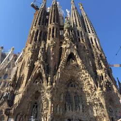 The eastern entrance to the Sagrada Familia depicting scenes from the Nativity.