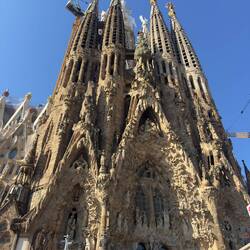 The eastern entrance to the Sagrada Familia depicting scenes from the Nativity.