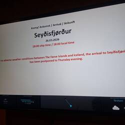 Suivez les nouvelles instructions. Et prêts à retenir le nom du port d'arrivée en Islande 🤪 ?