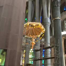 The interior of the Sagrada Família.