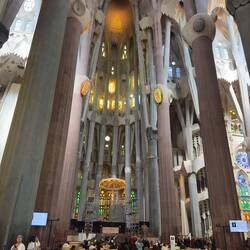 The altar with Jesus in the center.