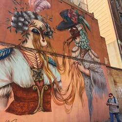 A mural I saw while walking to Park Guell.