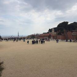 Park Guell's viewing platform.
