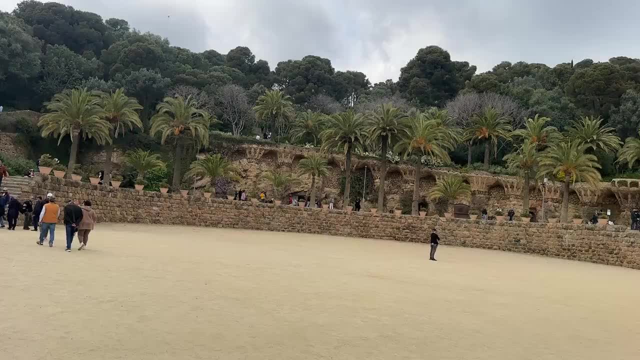 Park Guell's viewing platform.
