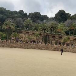 Park Guell's viewing platform.