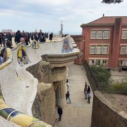 Park Guell's viewing platform.