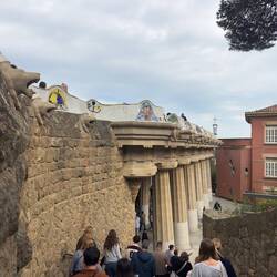 Park Guell's viewing platform.