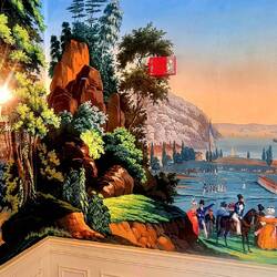 Schöne handbemalte Tapeten