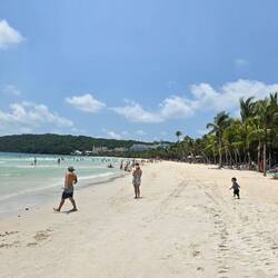 Our resort way up in the distance