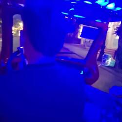 Ride back from Sunset Town on the cute buggies