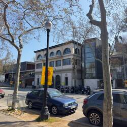 Montjuic cable car station.