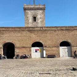The courtyard at Montjuic Castle.