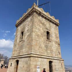 Montjuic Castle tower. Note the sundials.