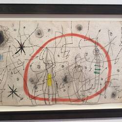 Figures and Birds in front of the Sun, Joan Miro, 1977.