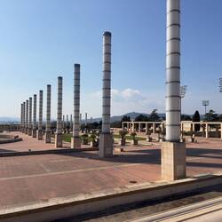 The Olympic stadium and surrounding facilities.