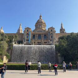The waterfalls below Museu Nacional d'Art de Catalunya.
