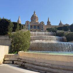 The waterfalls below Museu Nacional d'Art de Catalunya.