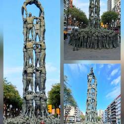 Die Skulptur der beeindruckenden Castells