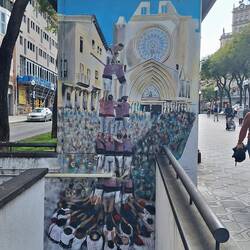 Bild einer Menschenpyramide (Castells)