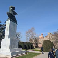 Friendship with France outside Belgrade Fortress (apparently they helped with their WWII orphans).