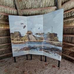 Die Mound Häuser wie in Ocmulgee.