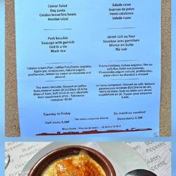 Dessert: Creme Catalan - das gesamte Menü für 13 € pP incl. Getränk, top 😋👍