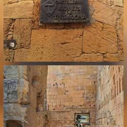 Gedenktafel Colla de Castellers Xiquets de Tarragona (Menschentürme) + röm. Prätorium 1. Jh. n. Chr.