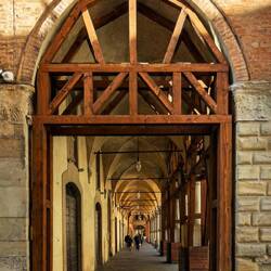 Portico in Reggio Emilia, Italy.