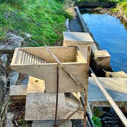 Balsa to store water for release to the next mill down. (Handy for laundry too)