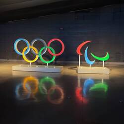 A Winter Olympics display at MXP.