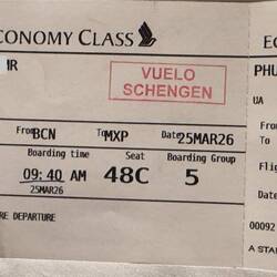 My boarding pass for SQ377.