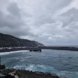 Playa Puerto Espindola, rote Flagge, leider kein Badewetter