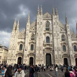 The front facade of the Duomo.